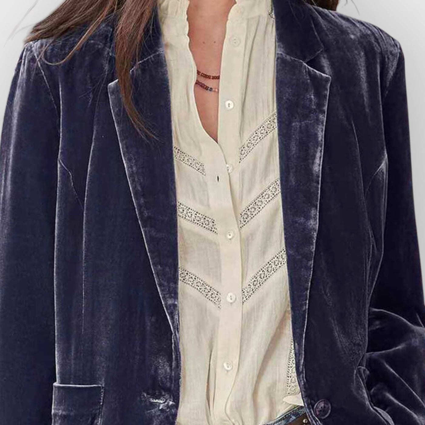 Velvet Cropped Fashion Jacket