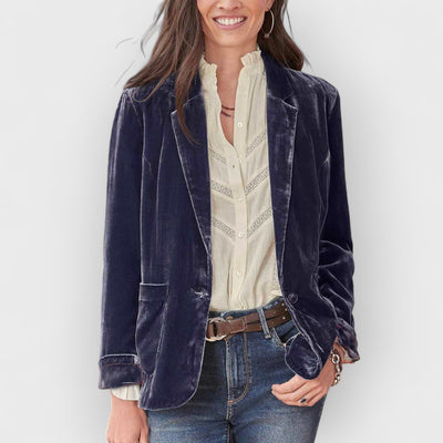 Velvet Cropped Fashion Jacket