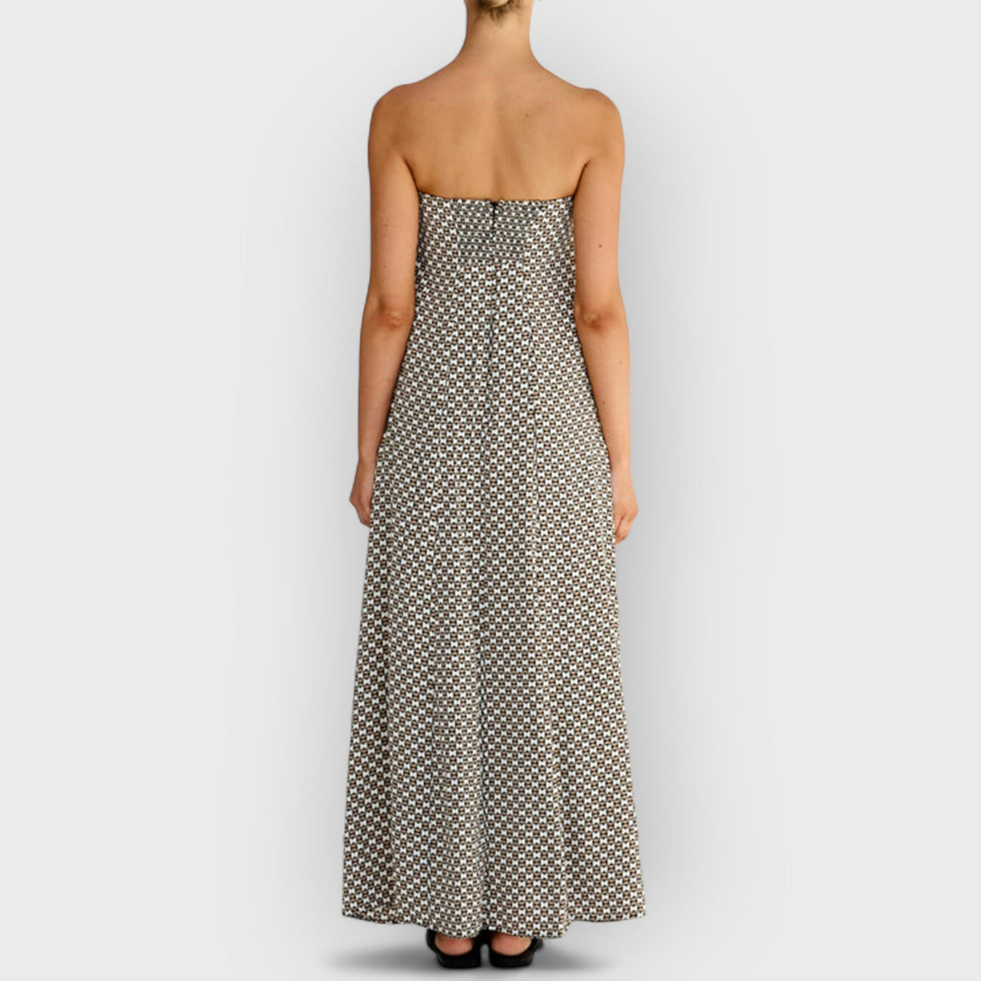 Diamond Print Bohemian Maxi Dress