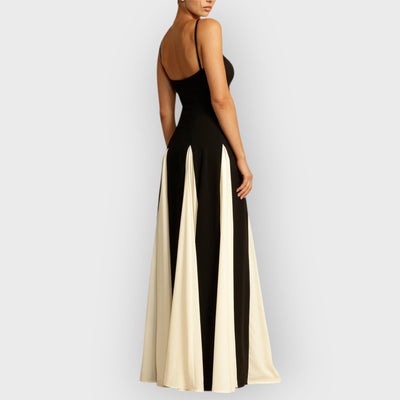 Elegance Panelled Tulle A-line Slip Maxi Dress