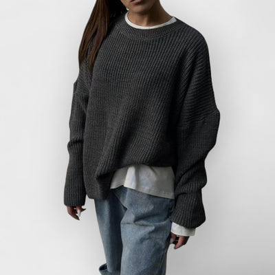 Classic Solid Color Round Neck Sweater