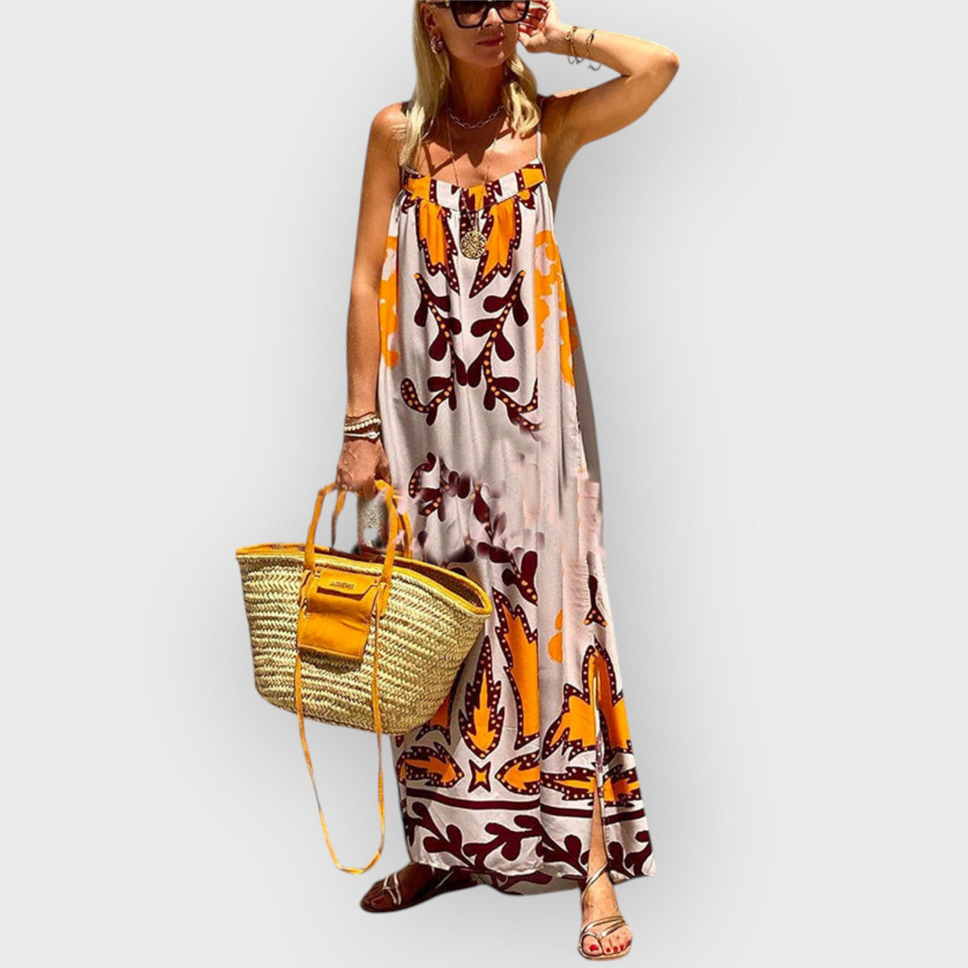 Ethnic Printed Loose Cami Dress