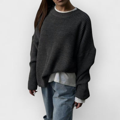 Classic Solid Color Round Neck Sweater