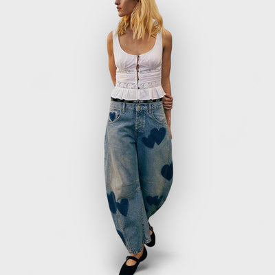 Casual Loose Mid-Rise Straight Jeans