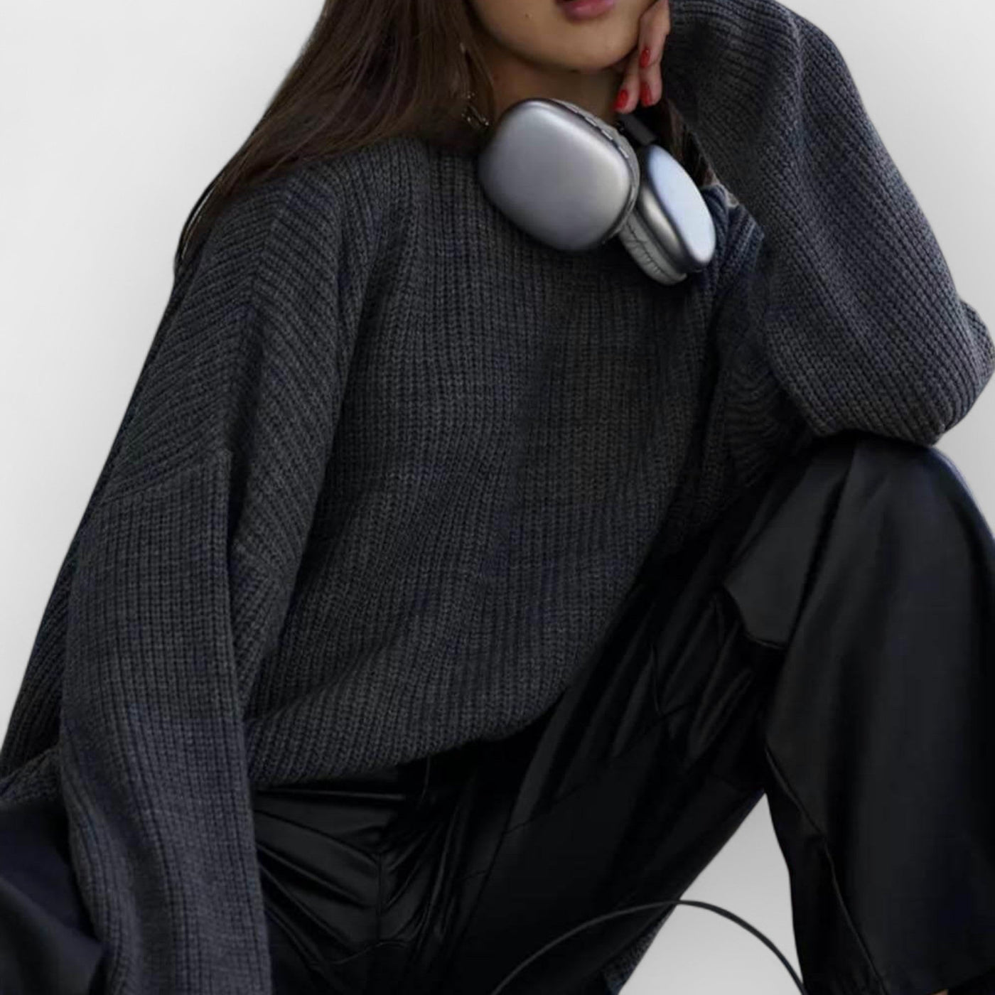 Classic Solid Color Round Neck Sweater