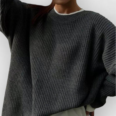 Classic Solid Color Round Neck Sweater