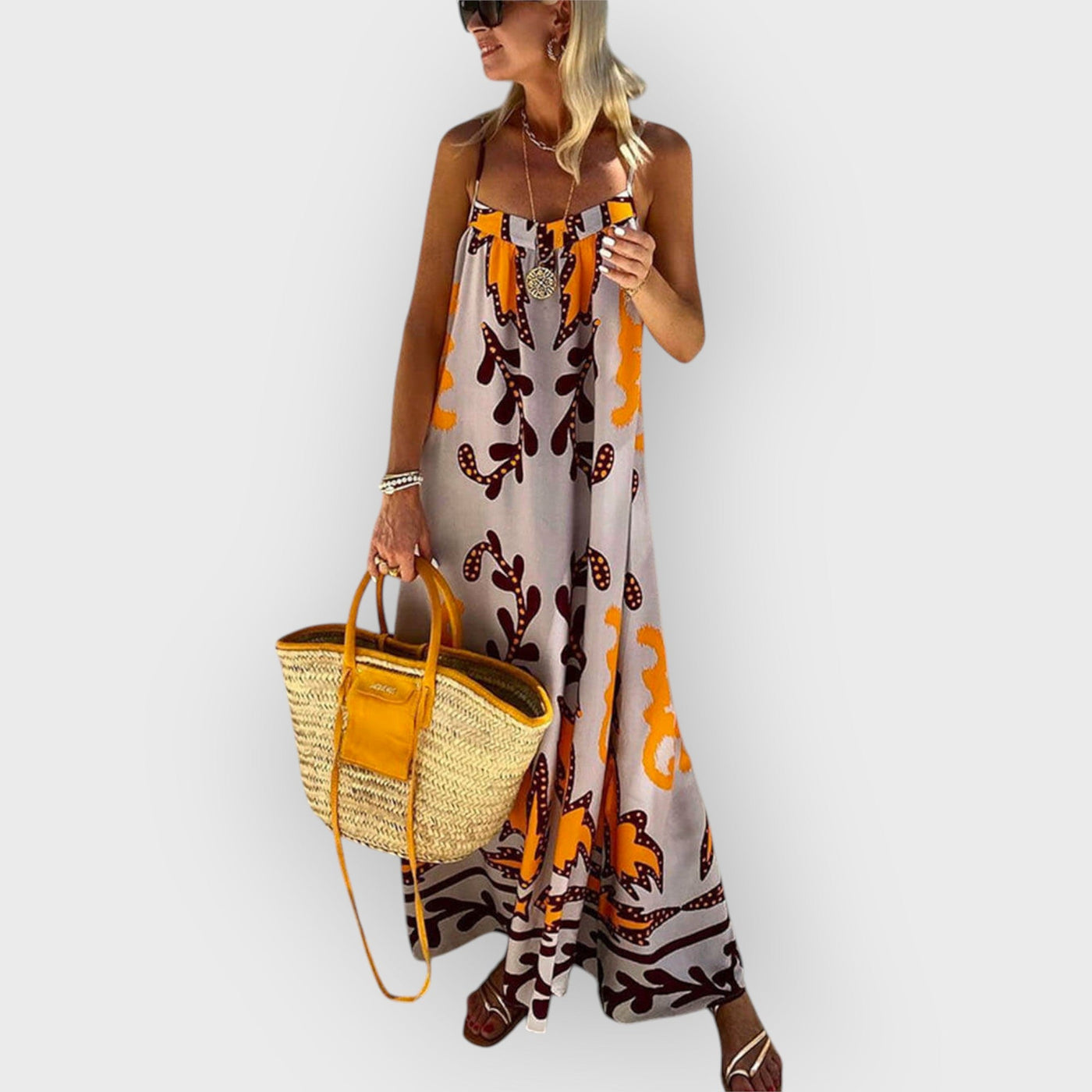 Ethnic Printed Loose Cami Dress