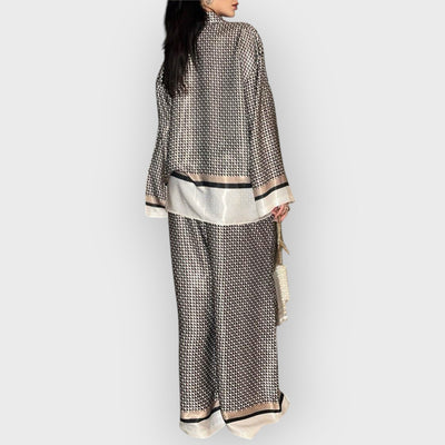 Exquisite Unique Plaid Print Patchwork Button Oversized Blouse