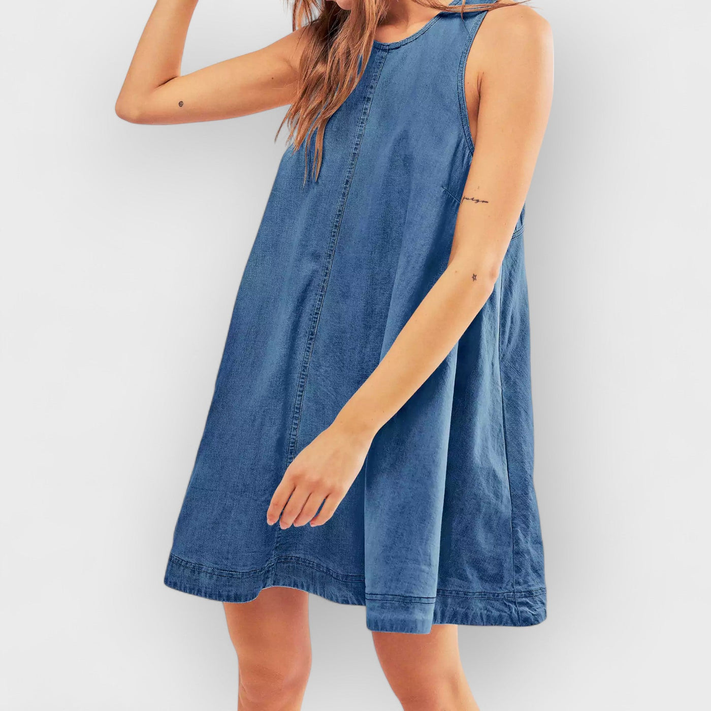 Sunset Stroll Denim Mini Dress