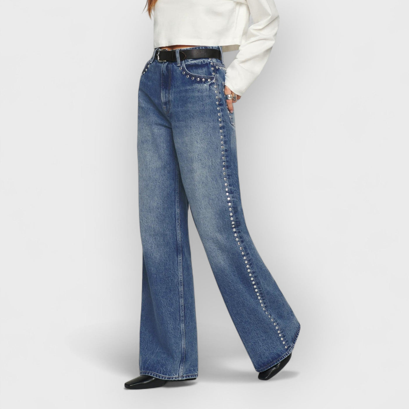 Cary High Rise slouchy Wide Leg Jeans