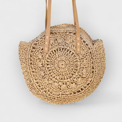 Round Straw Tote Bag