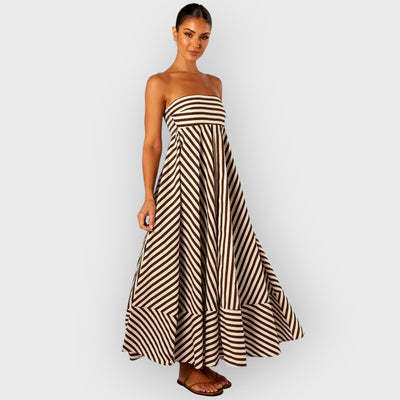 Nocturnal Charm Ruched Maxi Dress