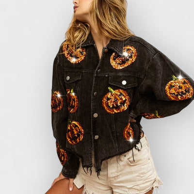 Pumpkin Sequin Oversized Jacket