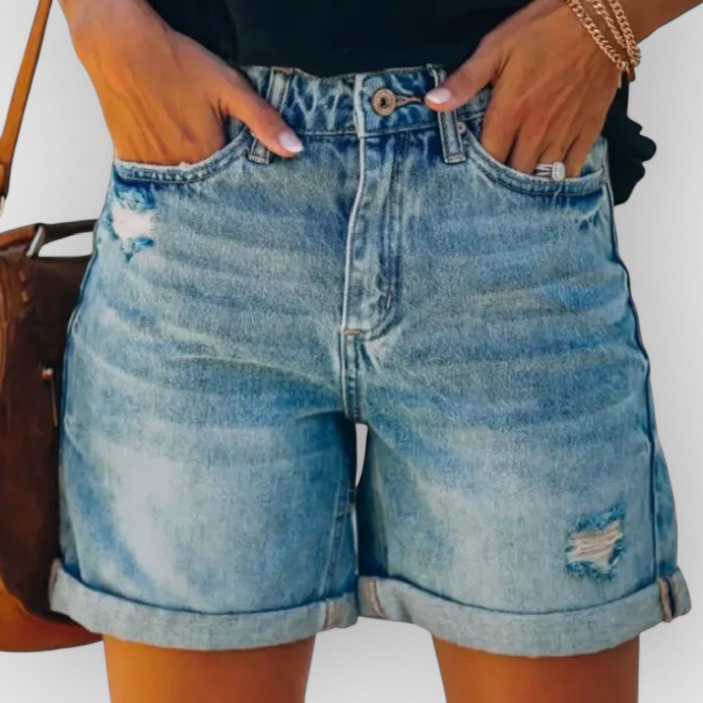 New Stylish Distressed Denim Shorts