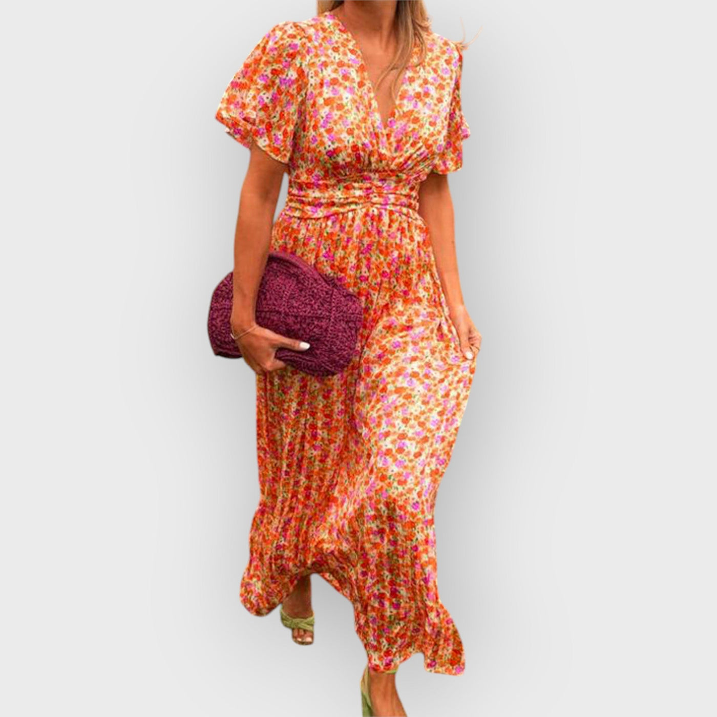 Louise Maxi Dress with V-Neck