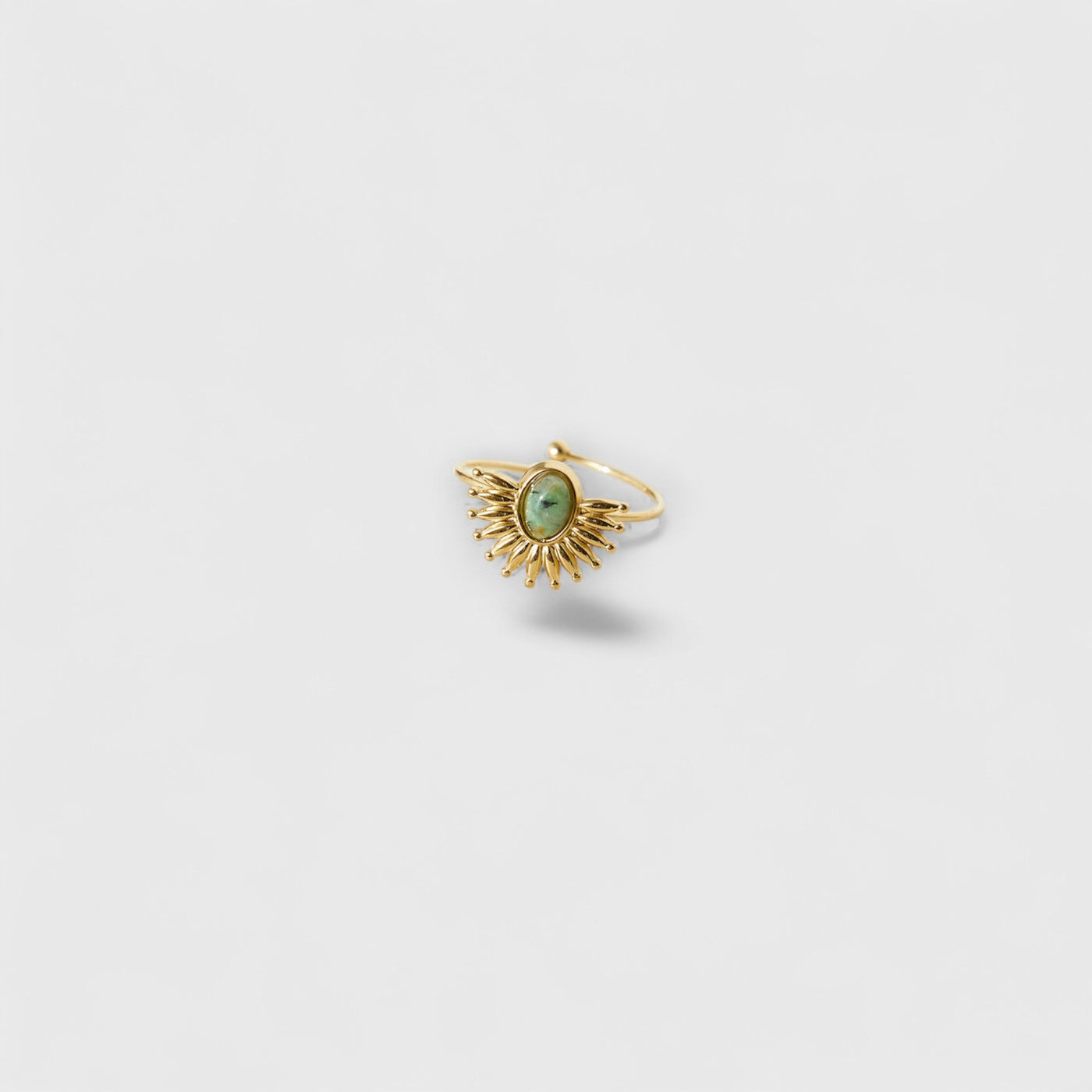 18k Gold Plated Glaring Sun Ring Gold