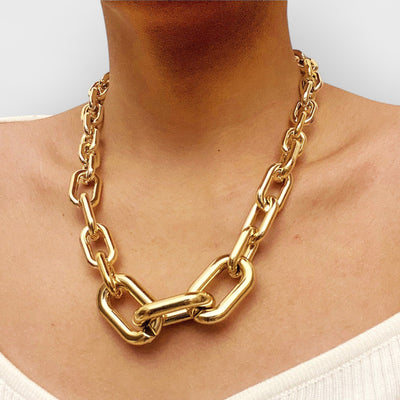 Chunky Paper Clip Chain Necklace