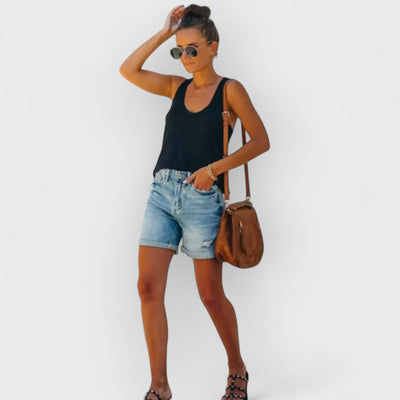New Stylish Distressed Denim Shorts