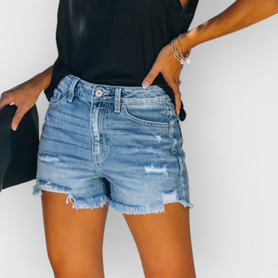 Stylish Ripped Denim Shorts