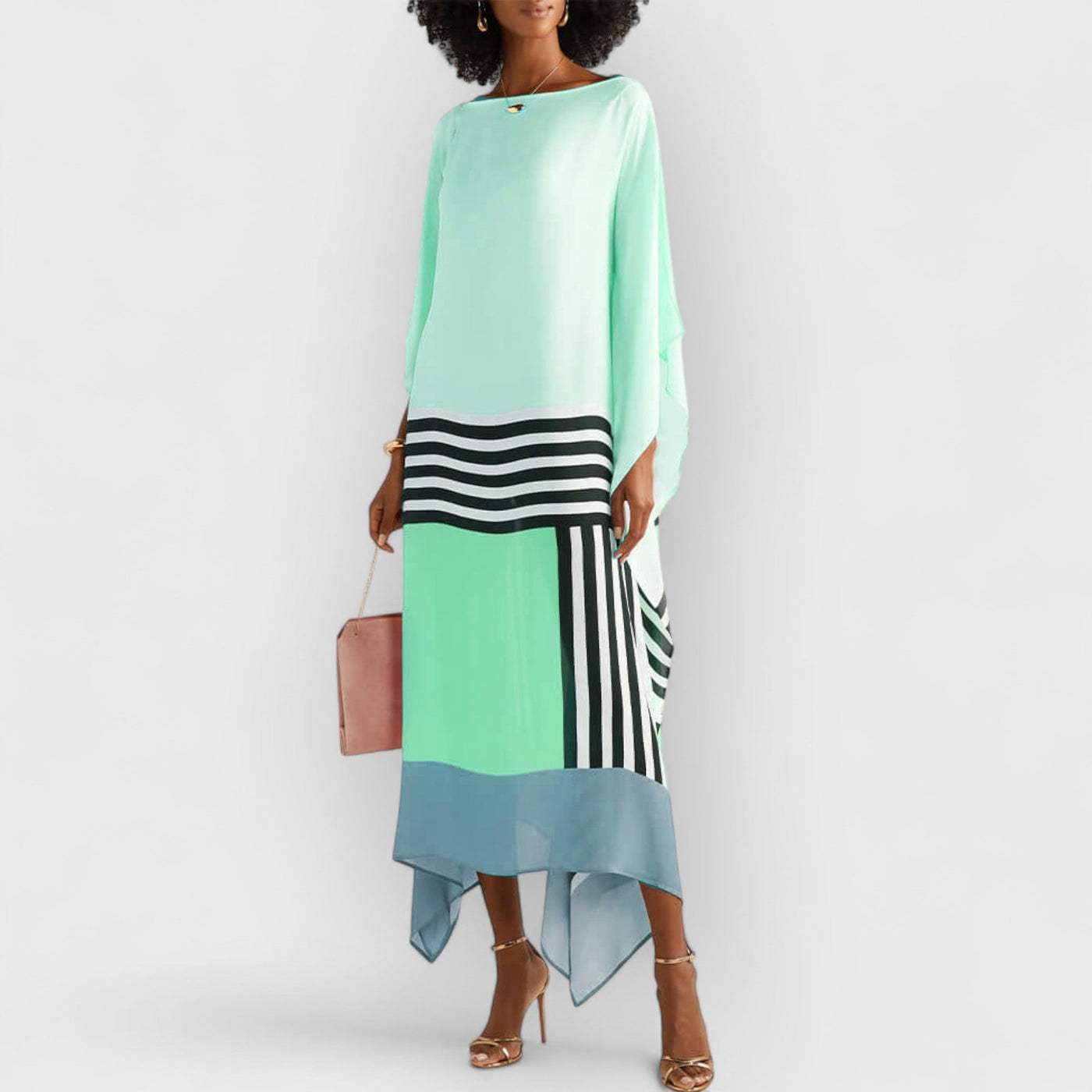 Pink Candy Stripe Kaftan
