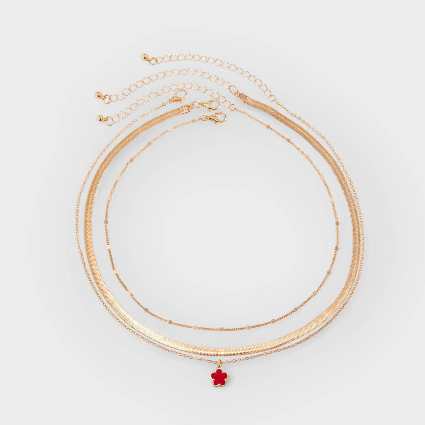 Clover Rainbow Serpent Chain Necklace