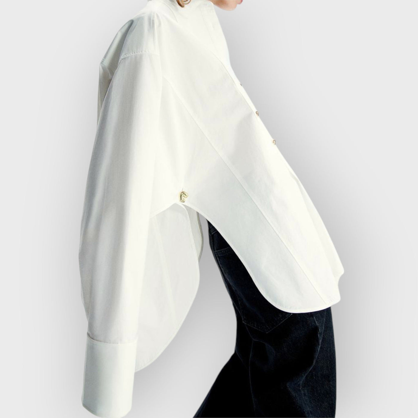 Statement Button Tuxedo Shirt & Fringed Trim Pants