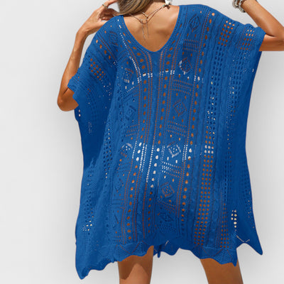 Sexy Cutout Texture Sun Protection Beach Cover-Up
