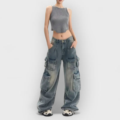 Chic Vintage Denim Pants