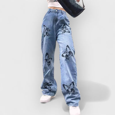 Printed Slim Fit Jeans