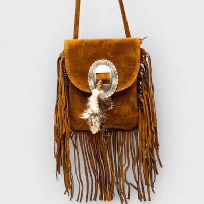 Western Crossbody Bag With Fringe