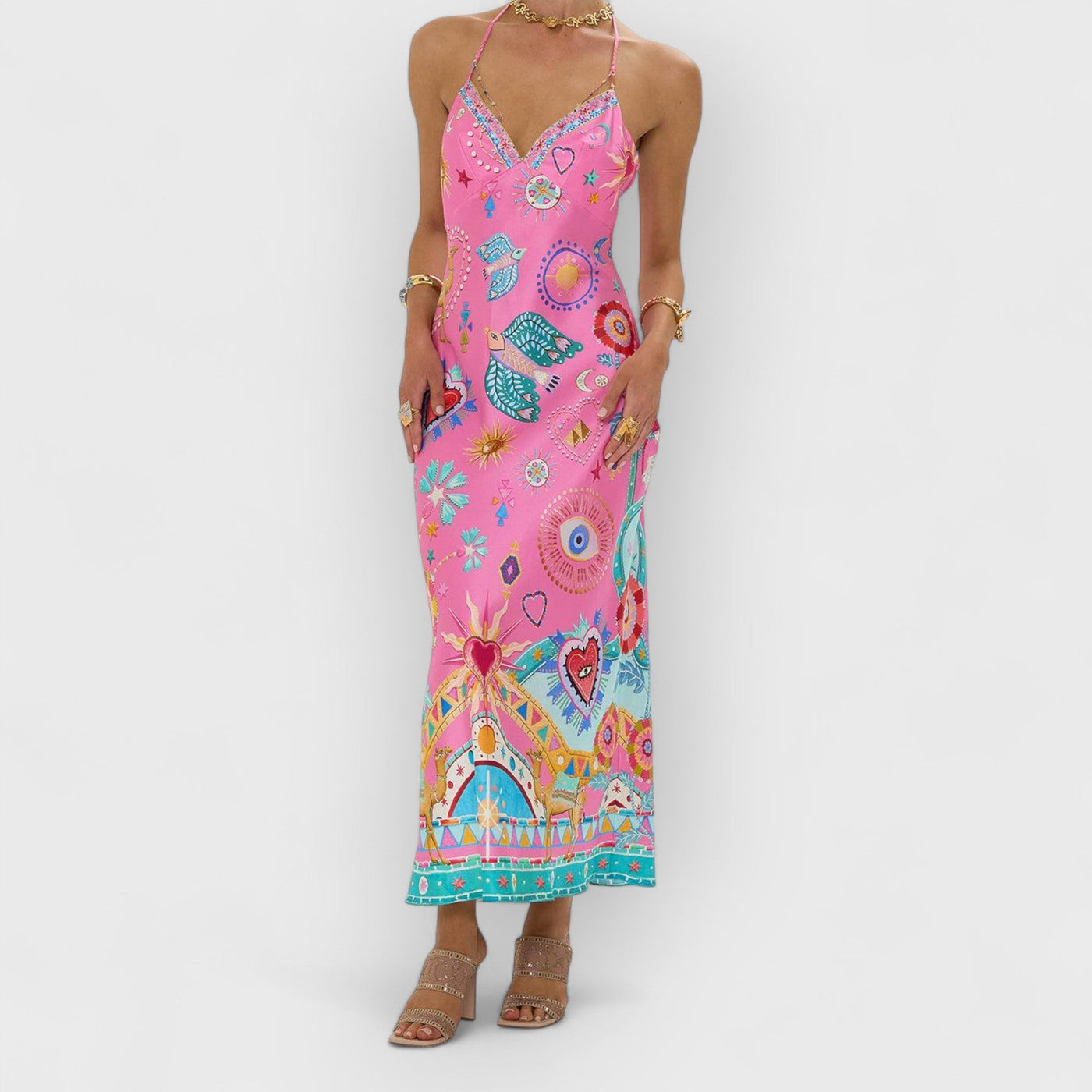 Chain Strap Maxi Dress