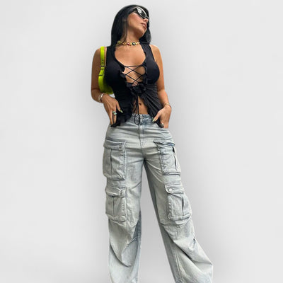 High-Waist Street Denim