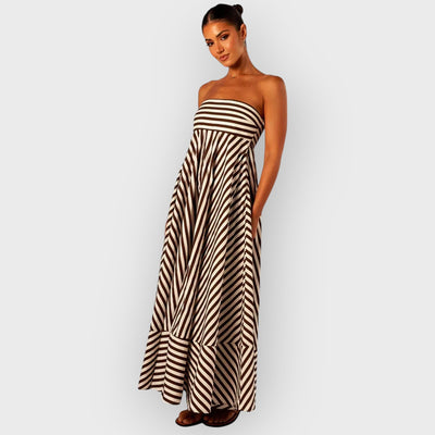 Nocturnal Charm Ruched Maxi Dress