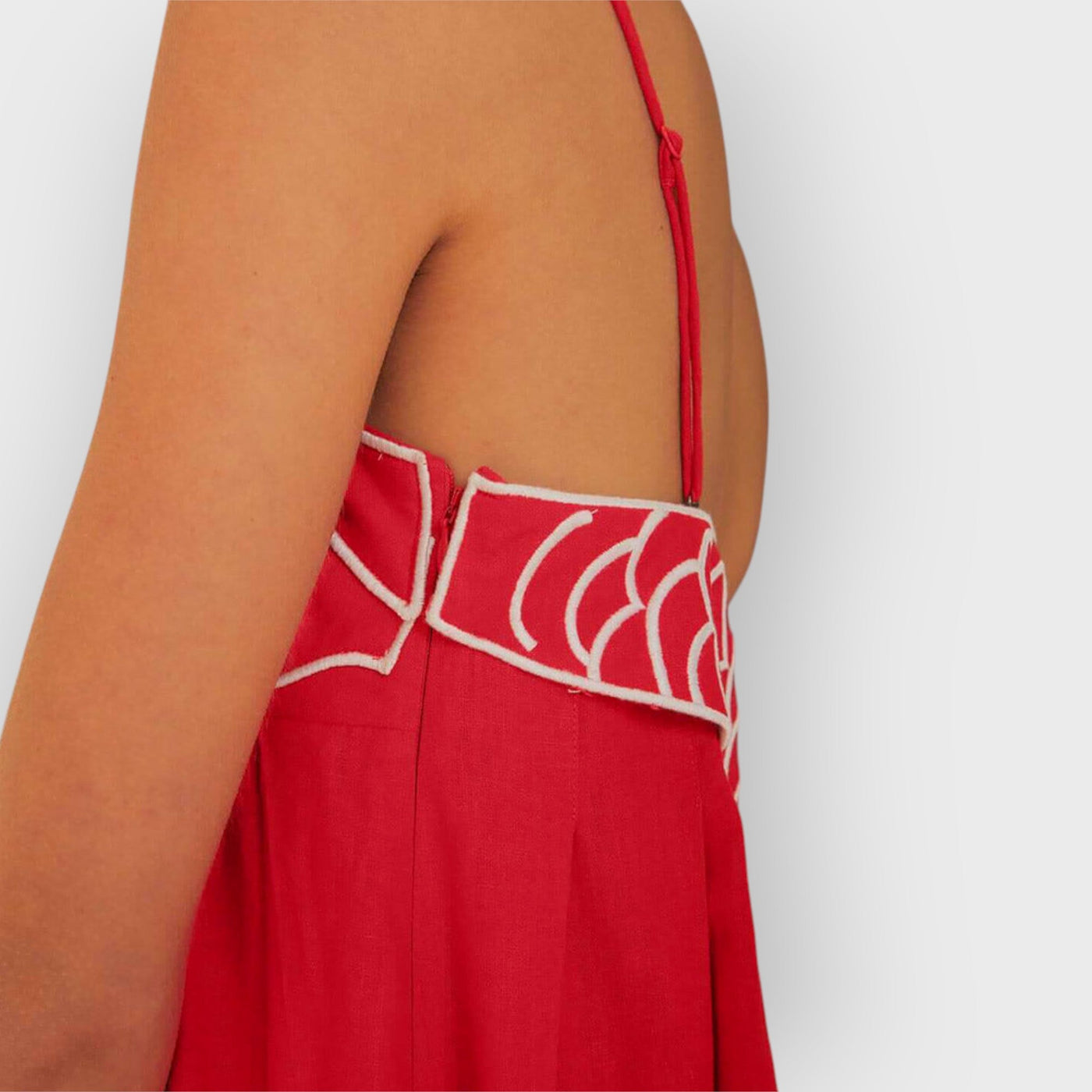 Fish Top Linen Blend Maxi Dress