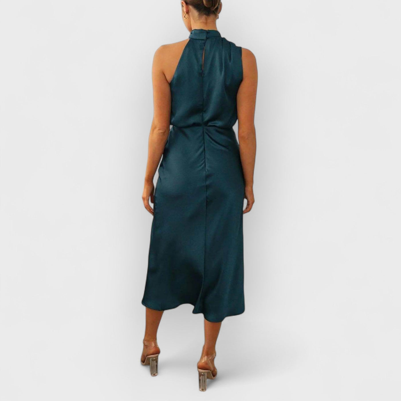Unique Bridesmaid Sleeveless High Neck Maxi Dresses