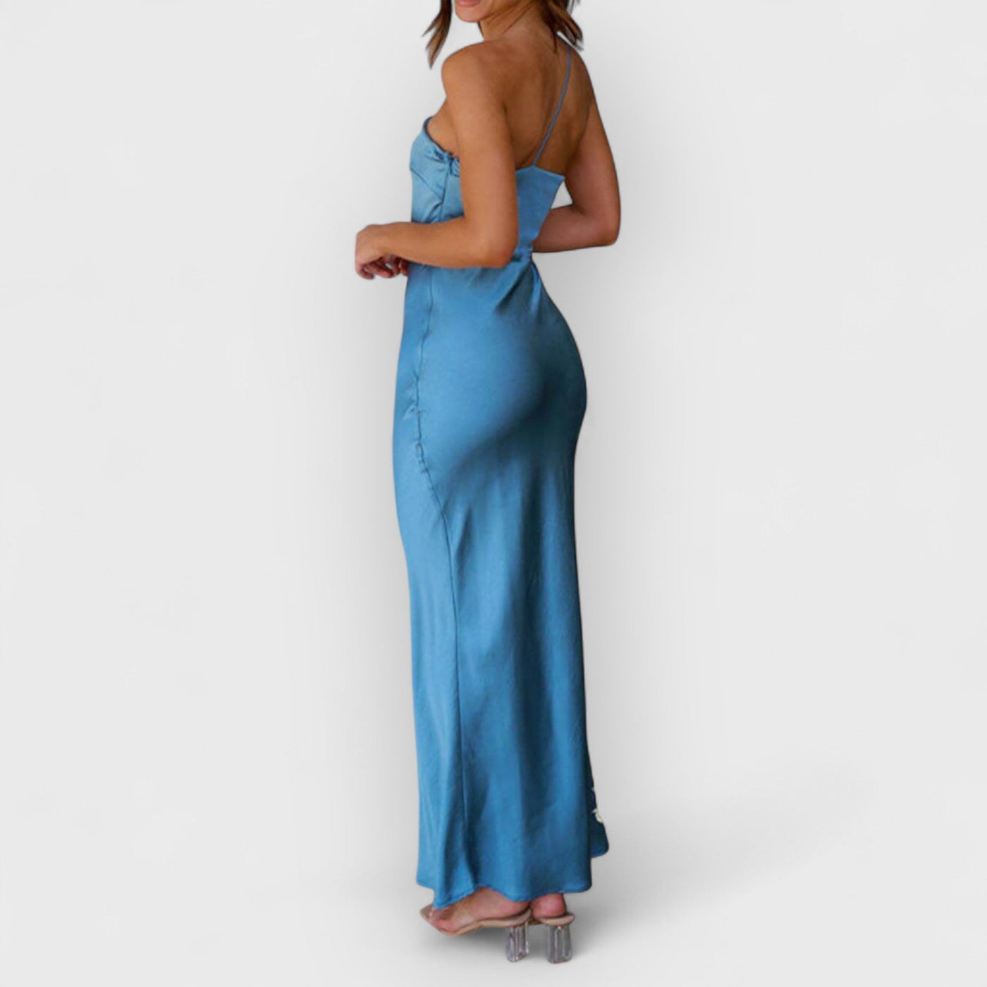 Spring/Summer One Shoulder Gown Waist Maxi Dresses