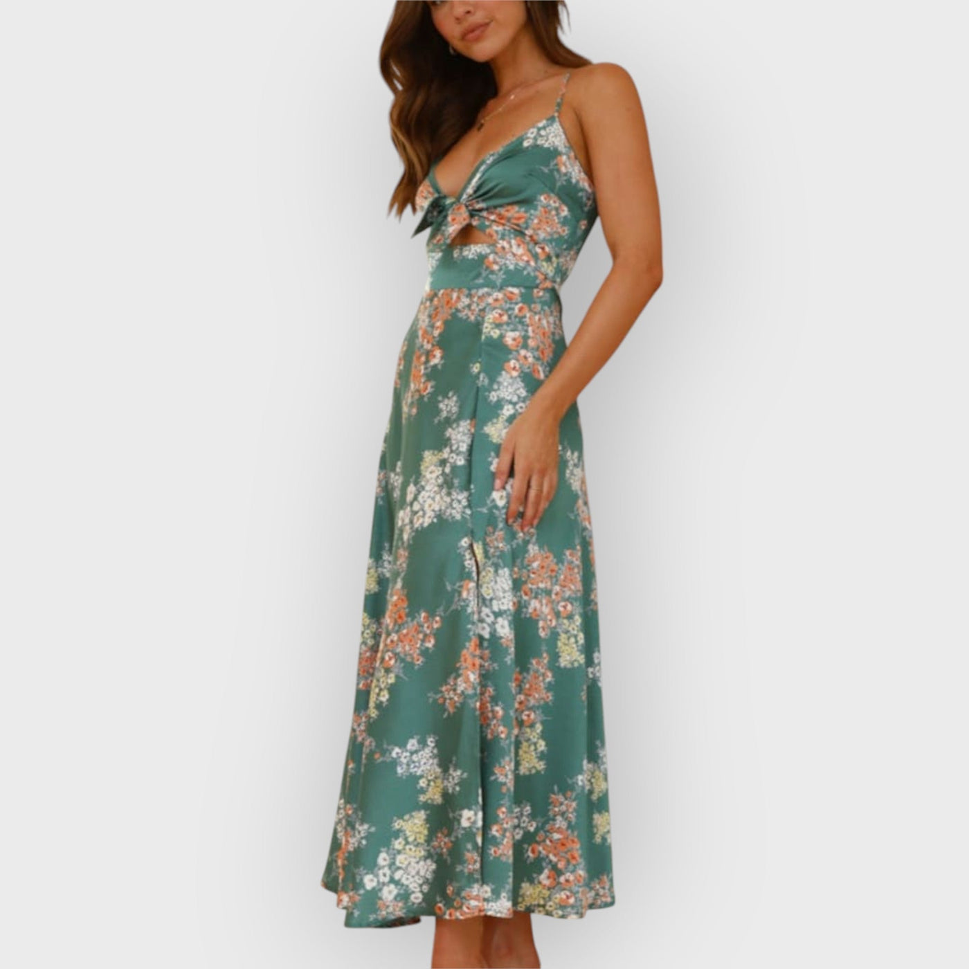 Dreamers Midi Dress - Green Floral
