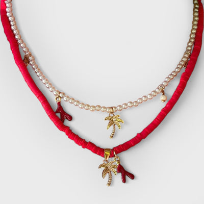 Tahiti Sunset Pearl Beach Necklace Gold