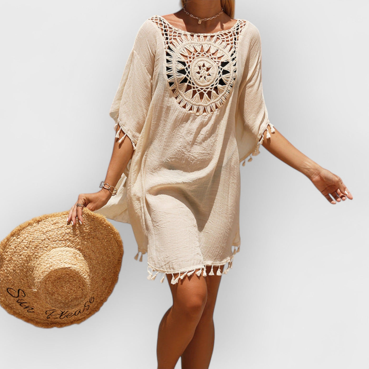 Barefoot Dreams: Beach Sun Protection Cover-Up In Pearl