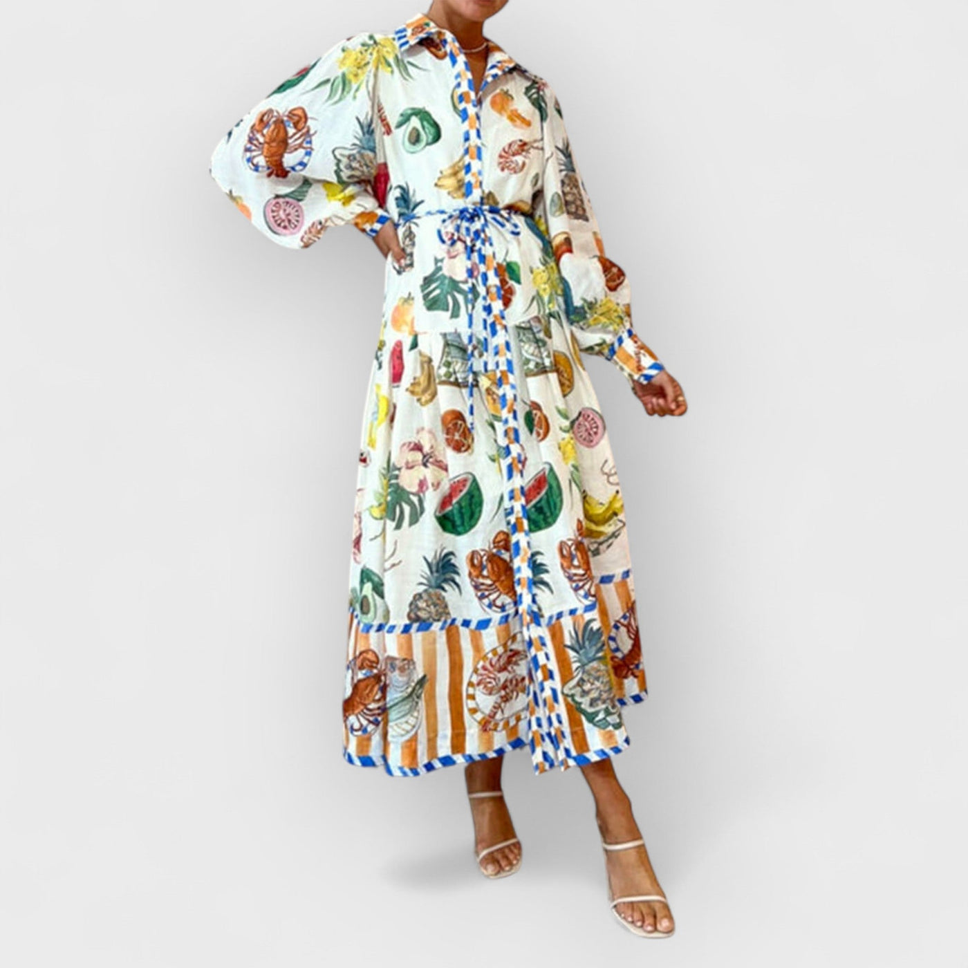 Theo Shirtdress In Multi
