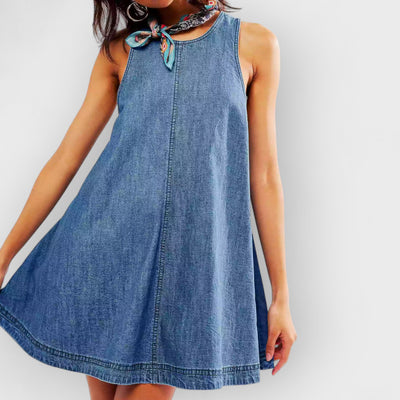 Sunset Stroll Denim Mini Dress