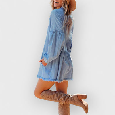 Indigo Denim Mini Dress