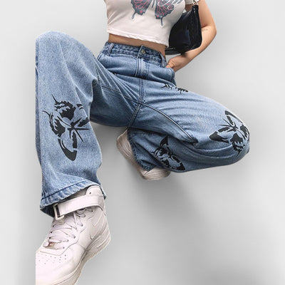 Printed Slim Fit Jeans