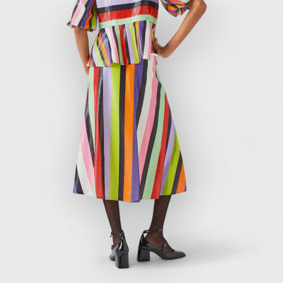 Rainbow Stripe Sequins Cardigan & Multi Sequin Stripe Skirt