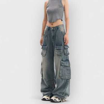 Chic Vintage Denim Pants