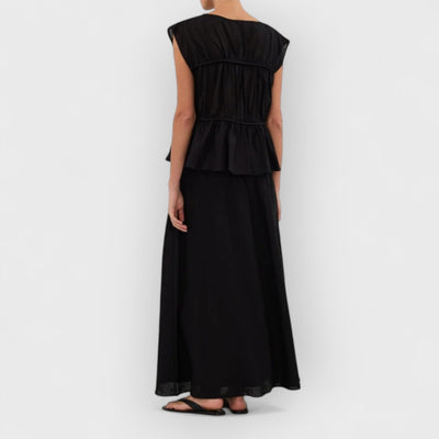 Edna Black Midi Skirt Set