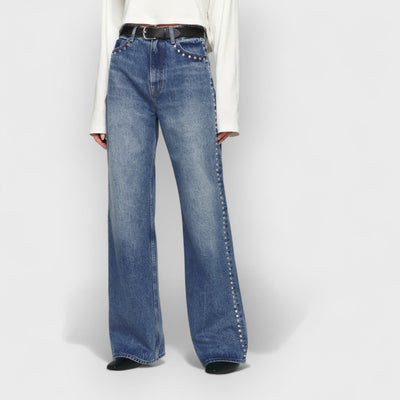 Cary High Rise slouchy Wide Leg Jeans