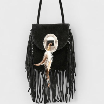 Western Crossbody Bag With Fringe