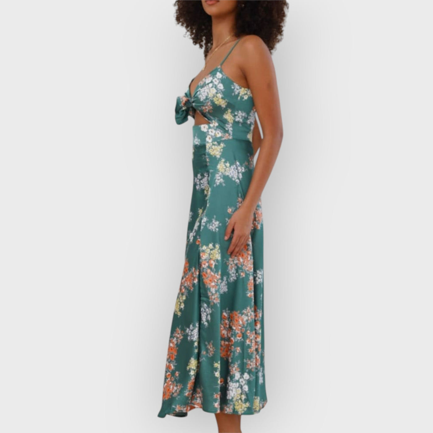 Dreamers Midi Dress - Green Floral