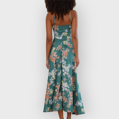 Dreamers Midi Dress - Green Floral